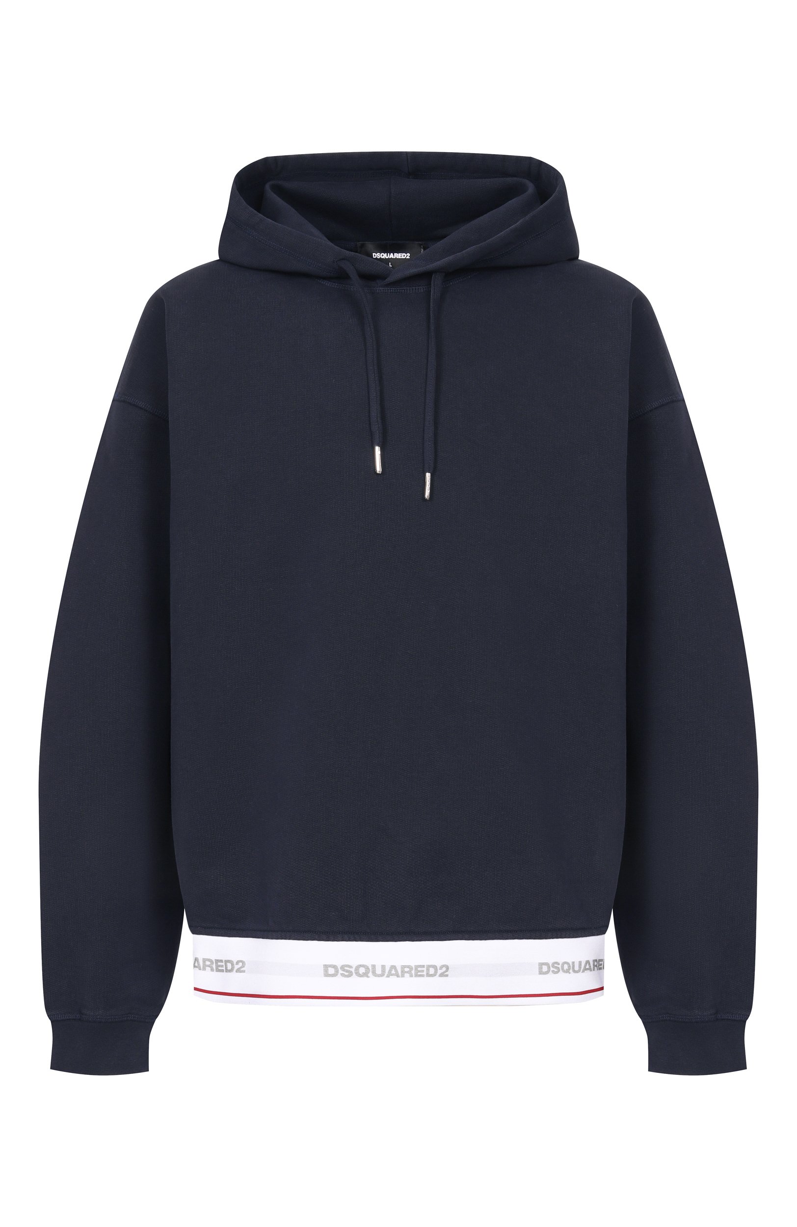 Хлопковое худи DSQUARED2 темно-синего цвета по цене 59350 руб., арт. S71GU0768/D25028, фото 1 Хлопковое худи DSQUARED2, арт. S71GU0768/D25028, фото 1