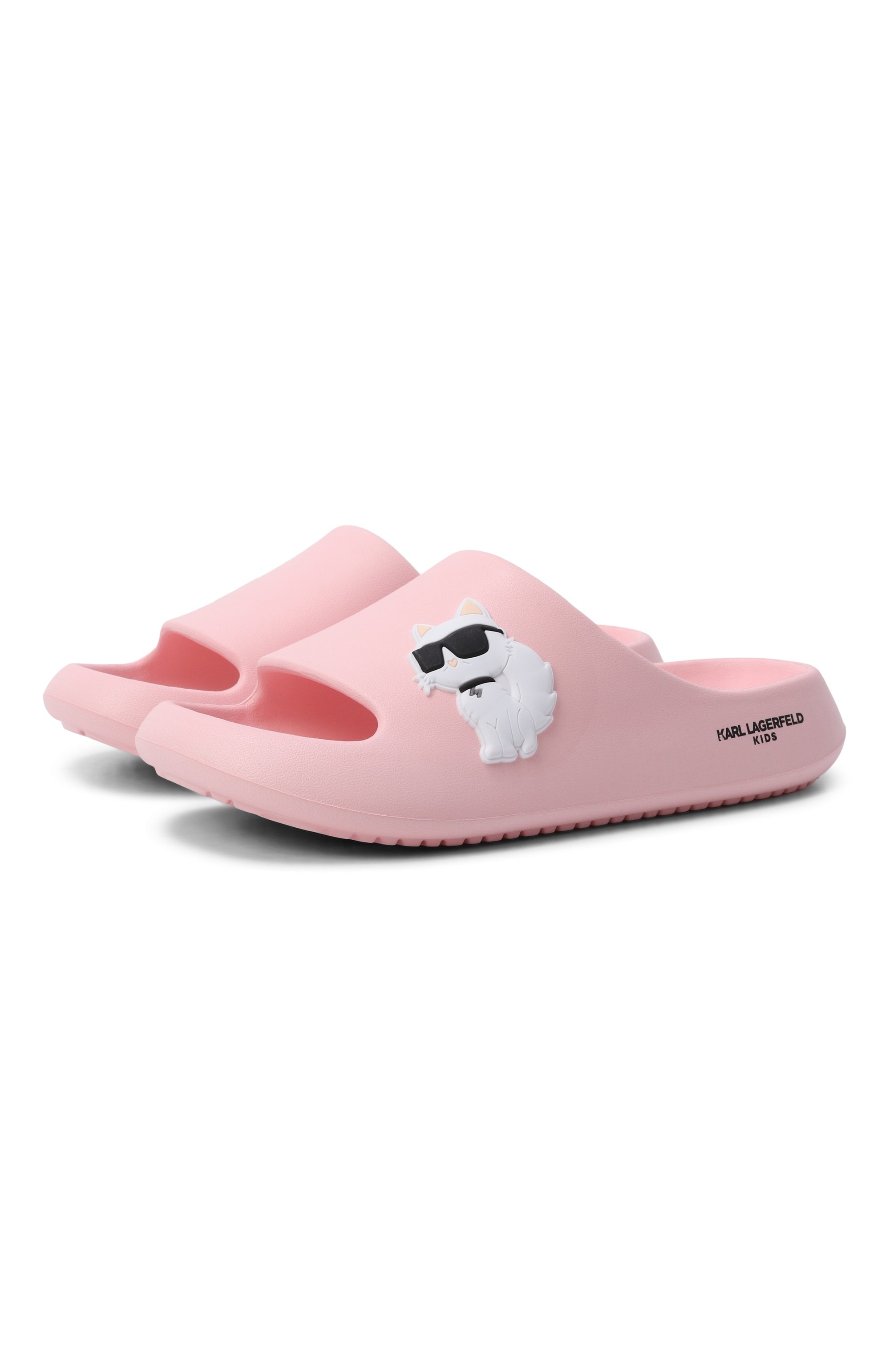 Шлепанцы KARL LAGERFELD KIDS светло-розового цвета по цене 11690 руб., арт. Z31172, фото 1 Шлепанцы KARL LAGERFELD KIDS, арт. Z31172, фото 1