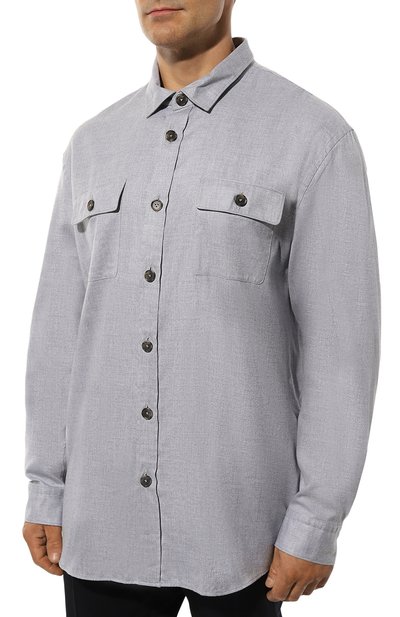 Рубашка VAN LAACK серого цвета по цене 33250 руб., арт. RET0-TFK/155045/3XL, фото 3 Рубашка VAN LAACK, арт. RET0-TFK/155045/3XL, фото 3