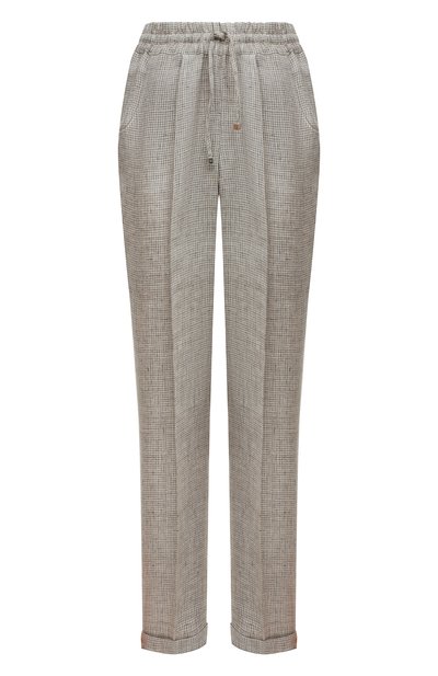 Женские льняные брюки KITON, арт. D37102S06424