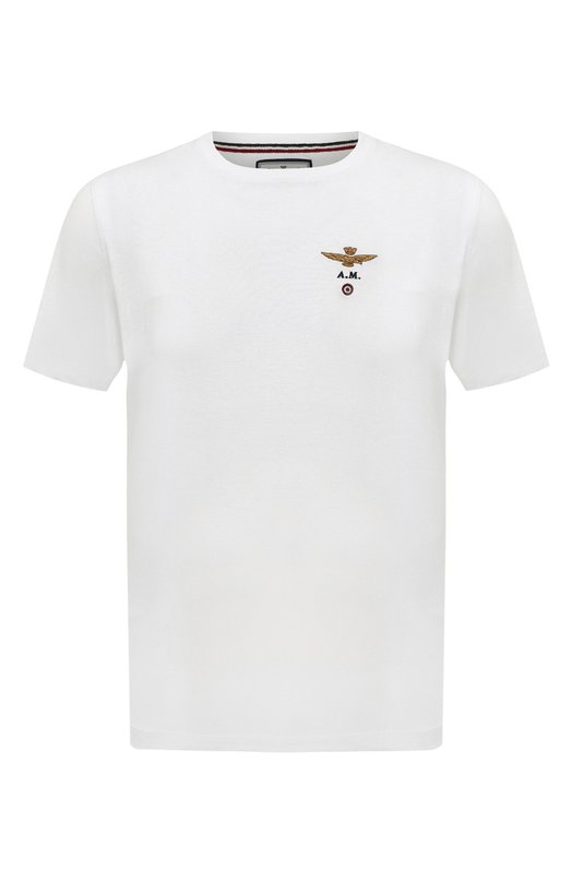 Хлопковая футболка Aeronautica Militare 241/TS1580J372 Белый 241/TS1580J372