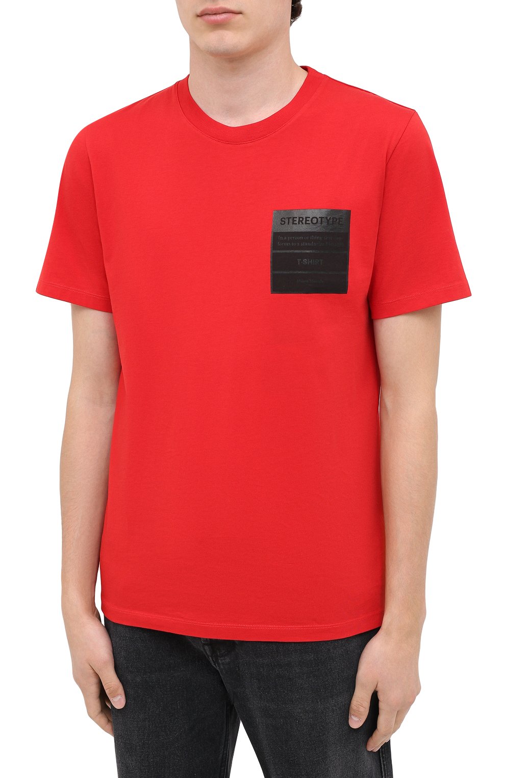 Хлопковая футболка MAISON MARGIELA красного цвета по цене 19450 руб., арт. S50GC0623/S23594, фото 3 Хлопковая футболка MAISON MARGIELA, арт. S50GC0623/S23594, фото 3