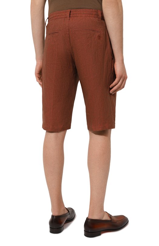 Льняные шорты Stefano Ricci MFT4102121/L0005Q Коричневый  MFT4102121/L0005Q Фото 4