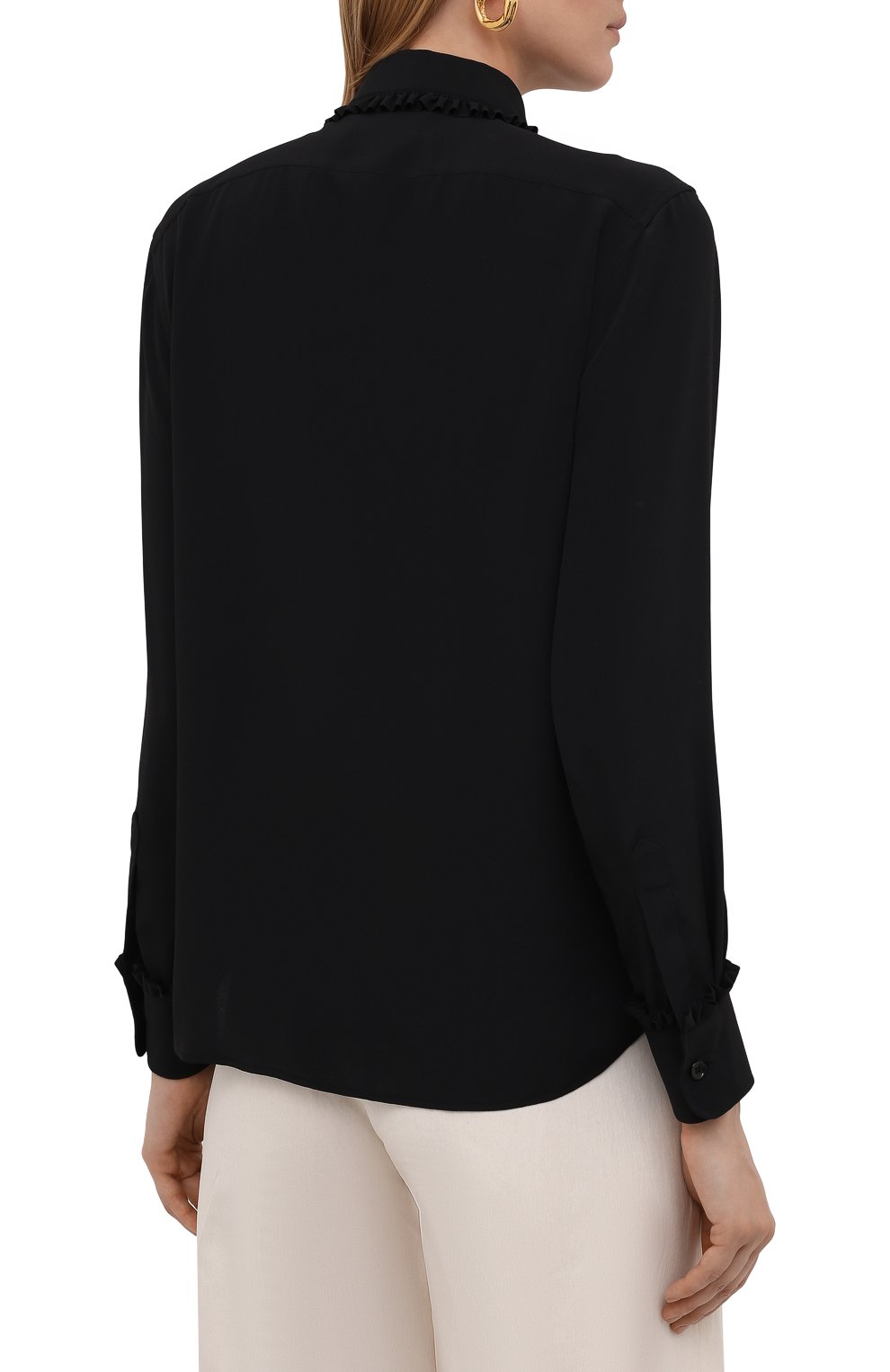 Блузка CELINE черного цвета по цене 130500 руб., арт. 2C540008D, фото 4 Блузка CELINE, арт. 2C540008D, фото 4