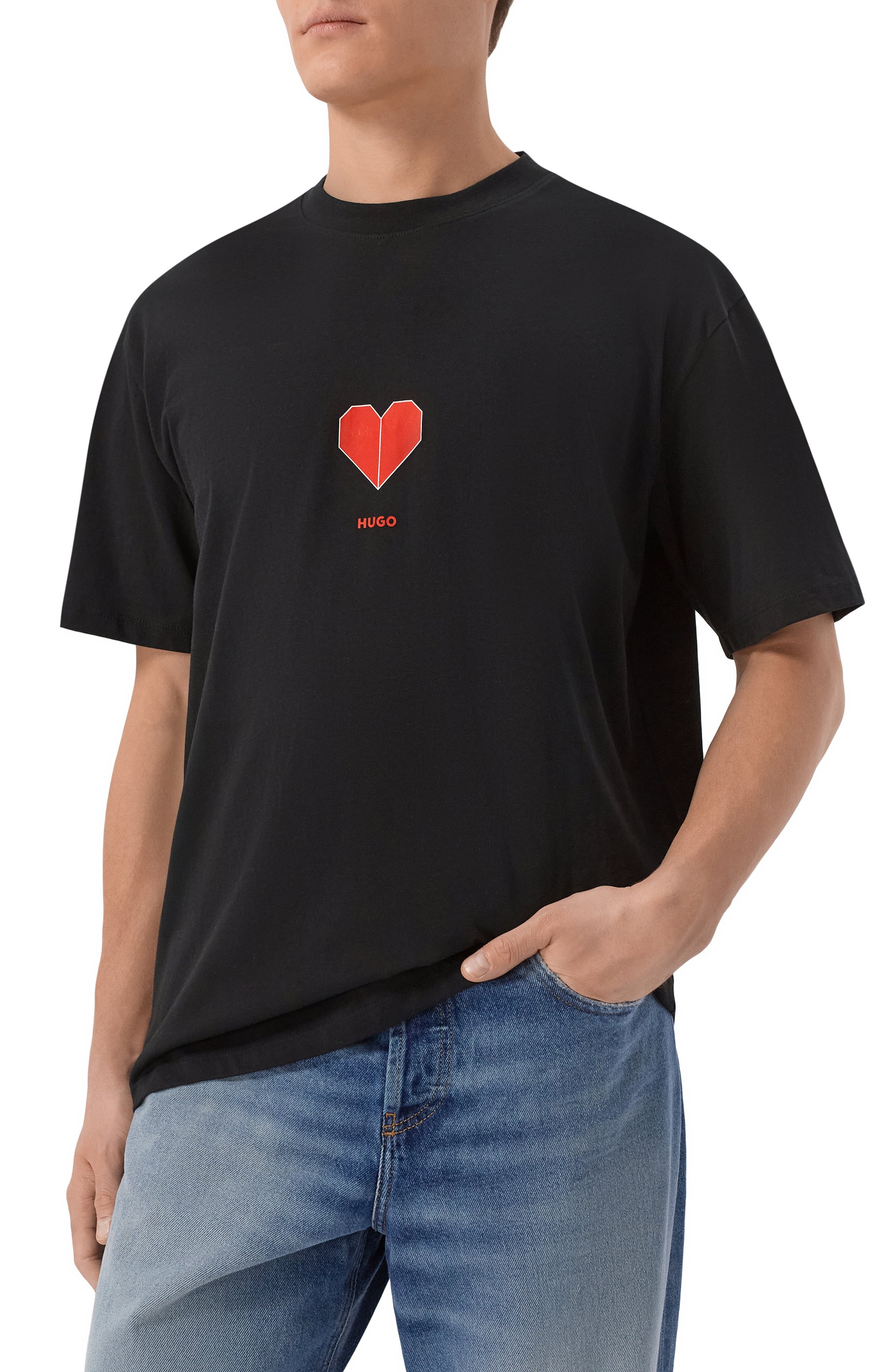 Хлопковая футболка HUGO, арт. 50553429, фото 3