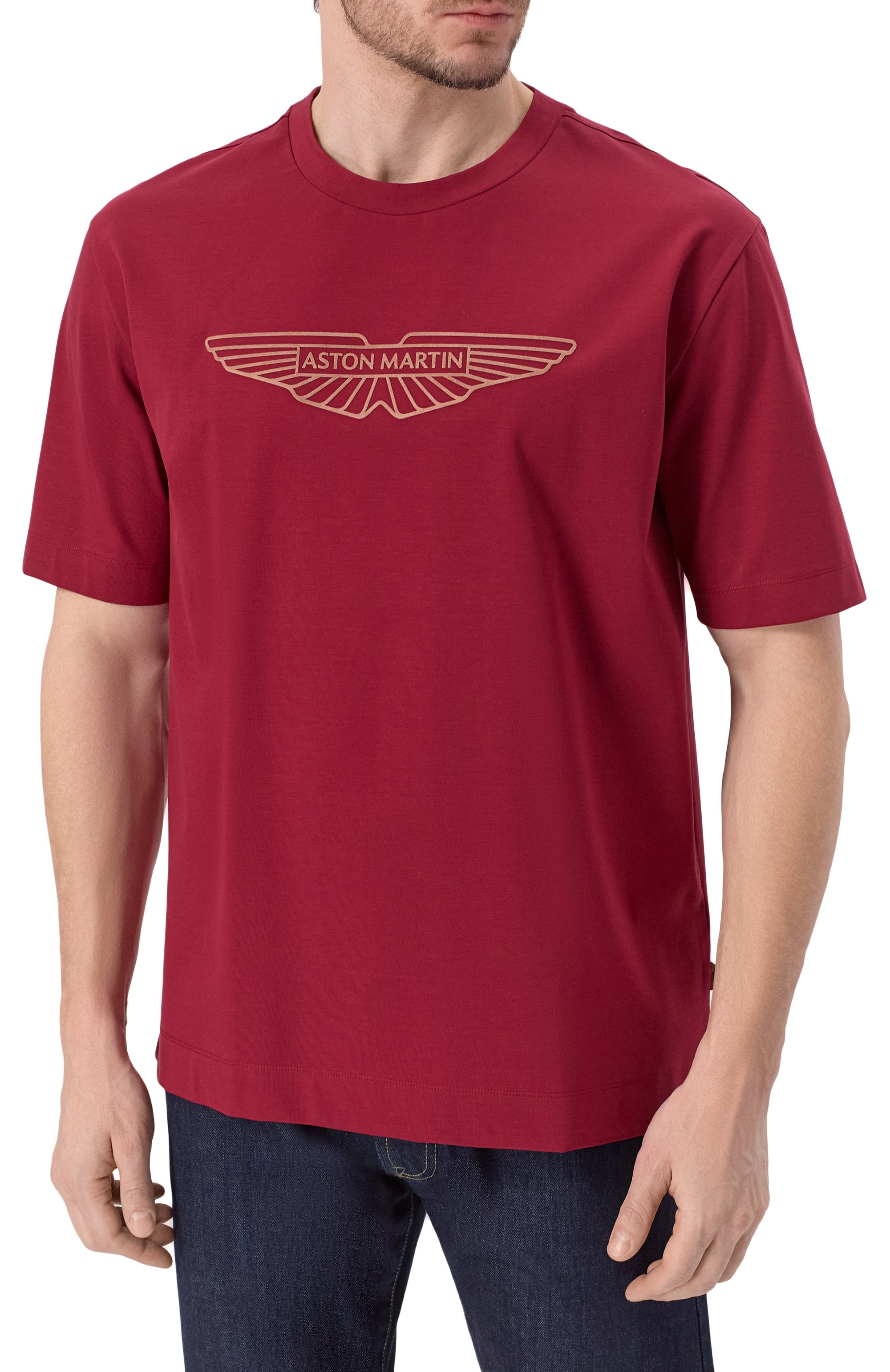 Хлопковая футболка boss x aston martin BOSS CAMEL, арт. 50537881, фото 3