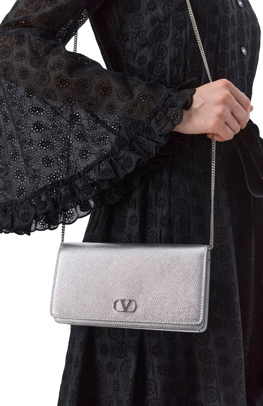 Клатч Vlogo mini Valentino 8W2P0AY5/RFY Серебряный  8W2P0AY5/RFY Фото 2
