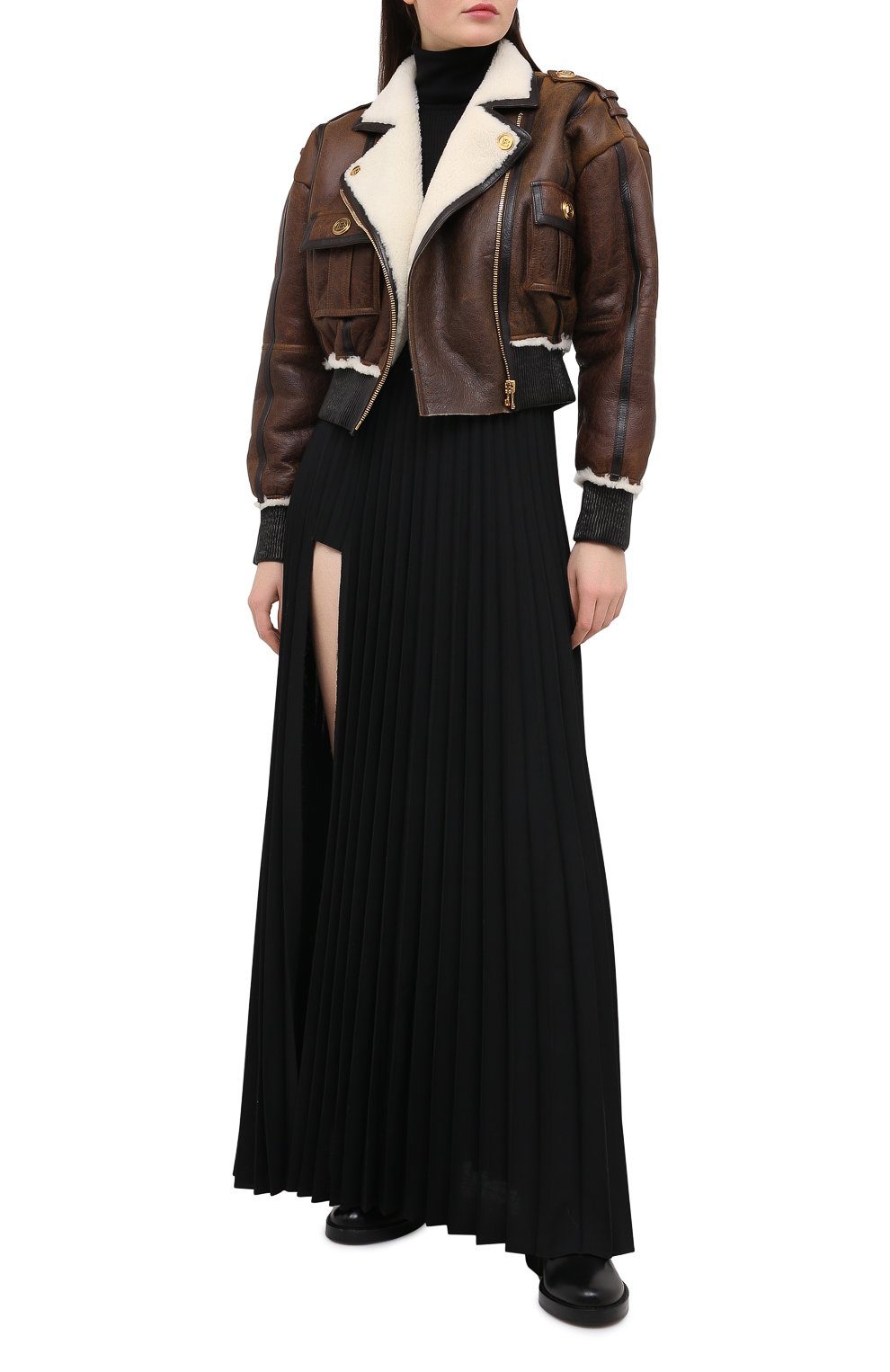 Кожаная куртка BALMAIN коричневого цвета по цене 358000 руб., арт. UF08650/L050, фото 2 Кожаная куртка BALMAIN, арт. UF08650/L050, фото 2