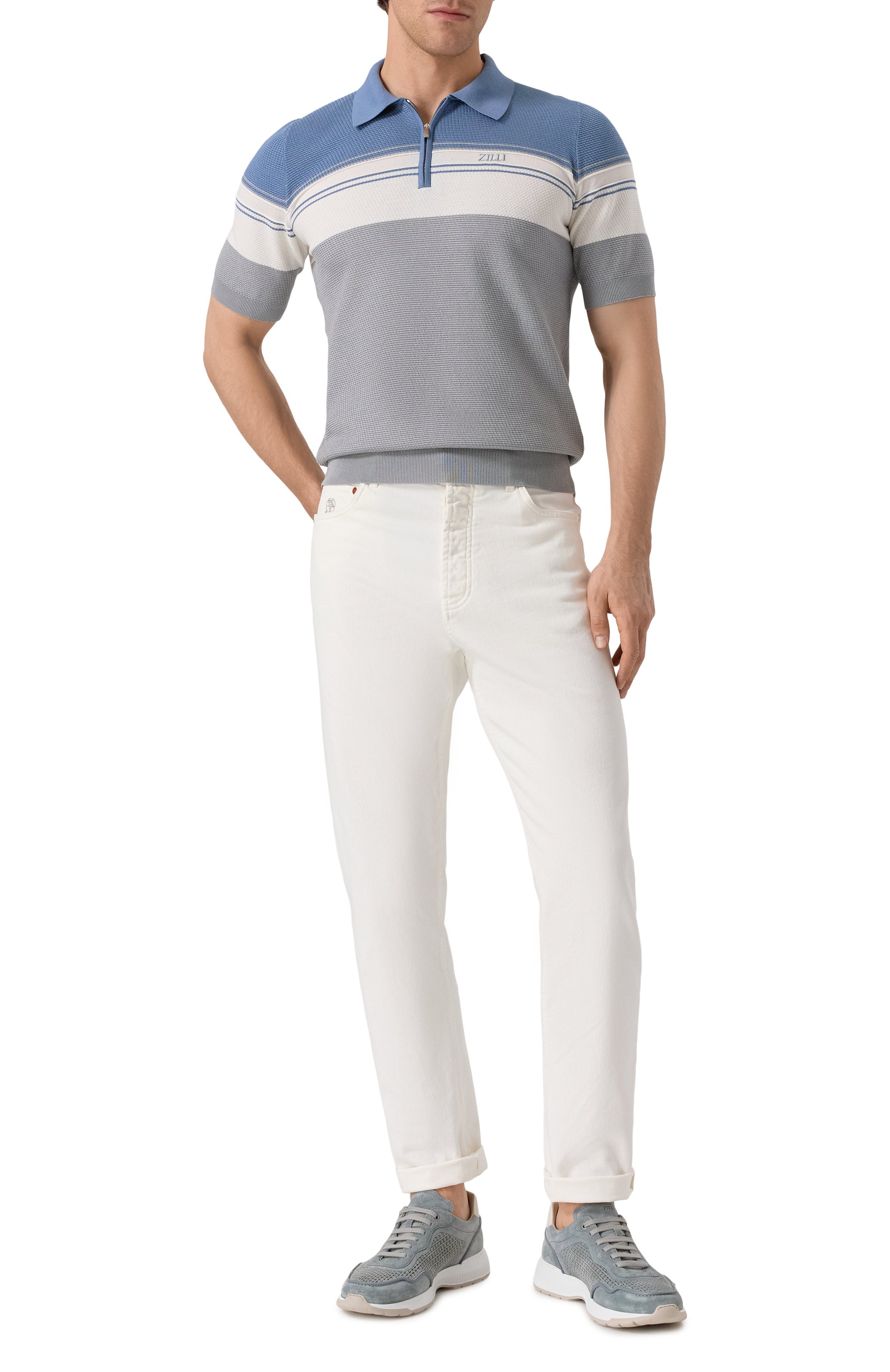 Замшевые кроссовки ZILLI, арт. H0199AM1194VZEV06, фото 2