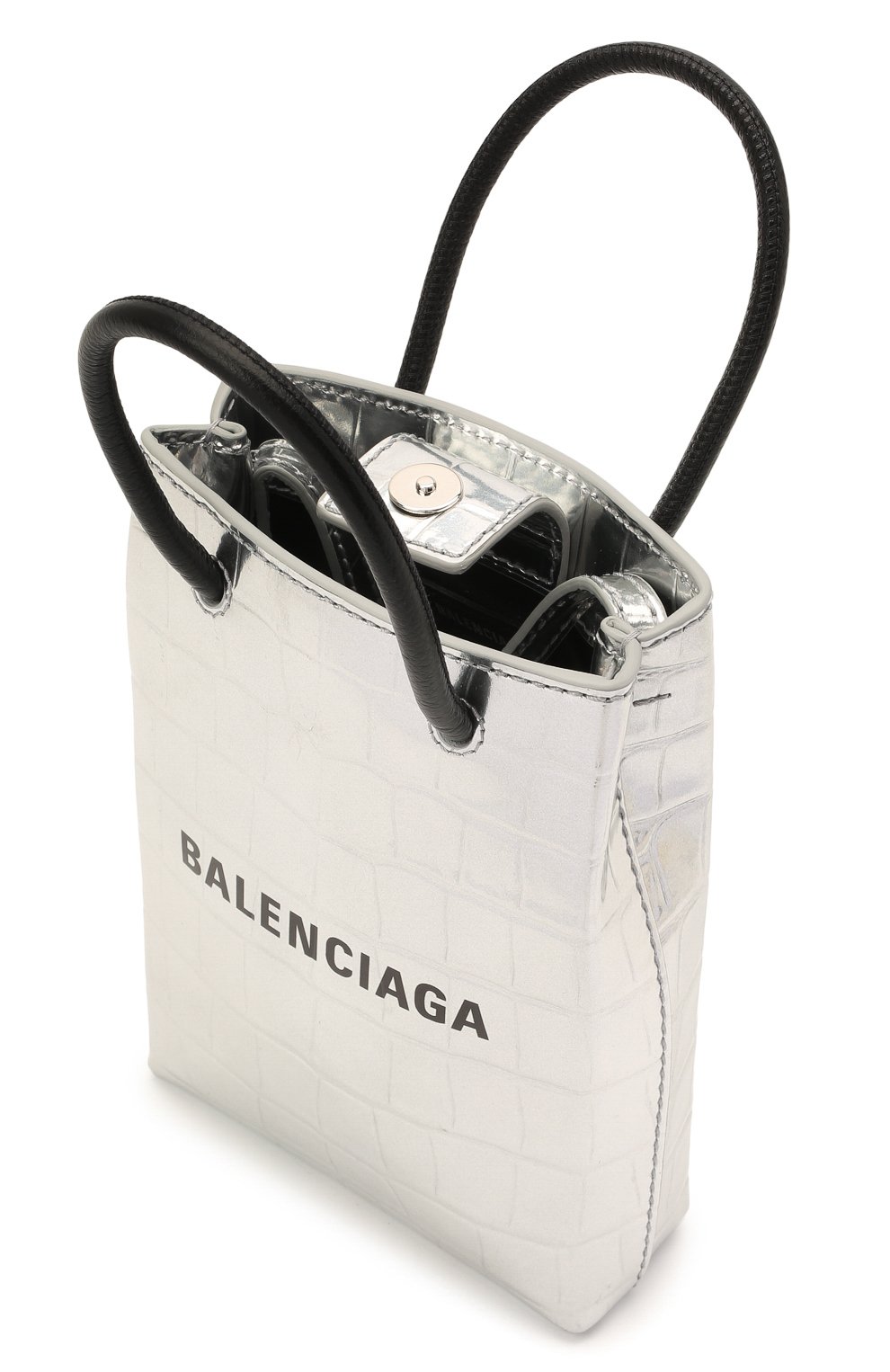 Кожаный чехол shopping для телефона BALENCIAGA, арт. 593826/1S4EN, фото 4