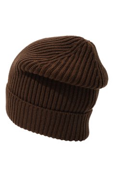 Женская шапка из шерсти и кашемира DOLCE & GABBANA темно-коричневого цвета, арт. FXL68T/JFMU9 | Фото 3 (Материал: Текстиль, Шерсть; Нос: Не проставлено)
