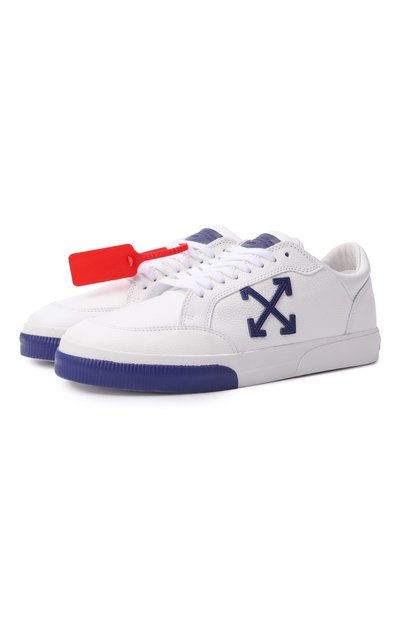 Мужские кожаные кеды vulcanized OFF-WHITE, арт. 0MIA293F25LEA001