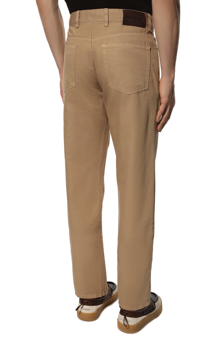 Брюки из хлопка и льна ZEGNA, арт. UZI37/GAN, фото 4