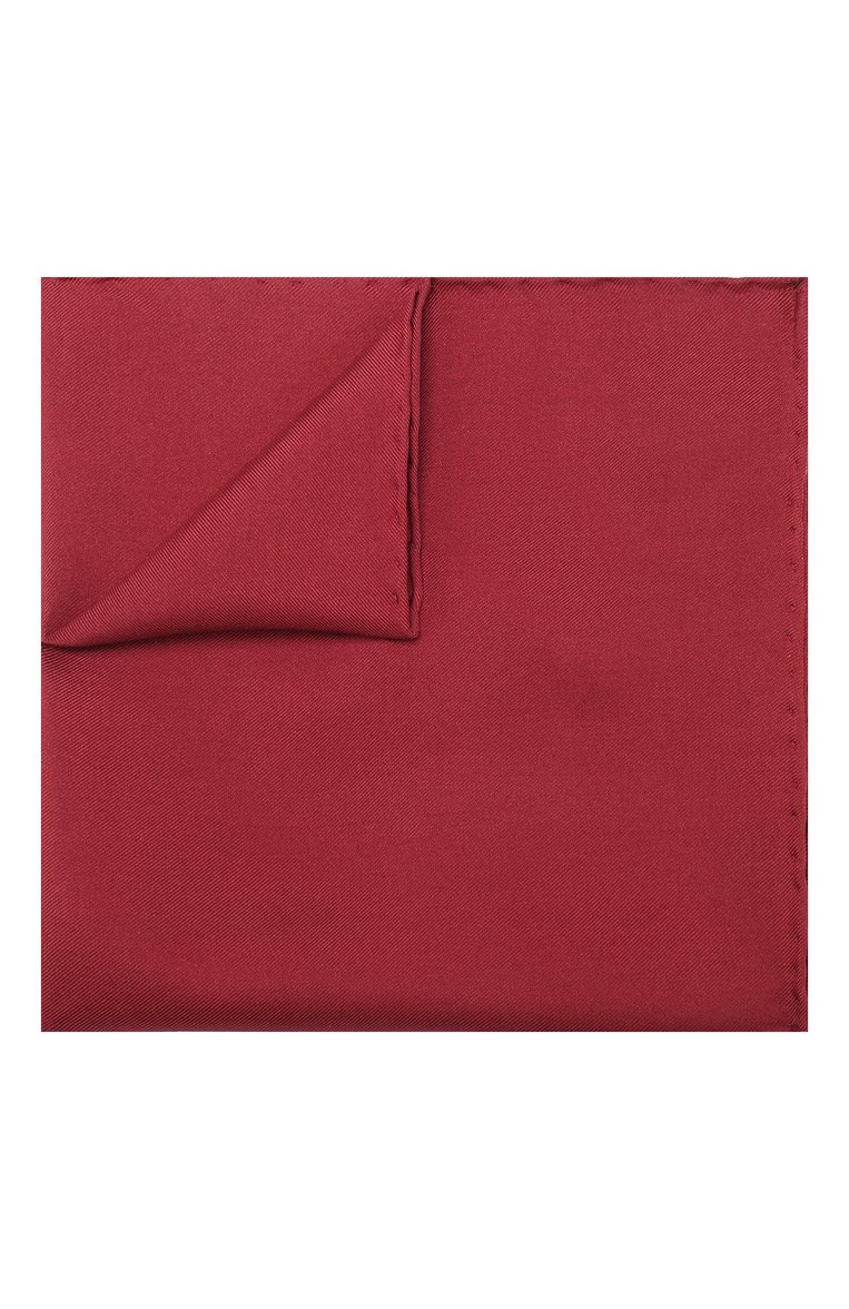 Мужской шелковый платок LANVIN бордового цвета, арт. 5738/HANDKERCHIEF | Фото 1 (Материал: Текстиль, Шелк; Принт: Без принта; Стили: Классический; Нос: Не проставлено)