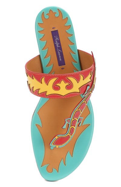 Кожаные шлепанцы RALPH LAUREN, арт. 800765221, фото 5