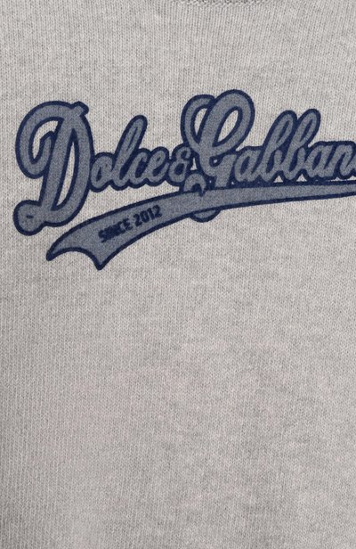 Шерстяной пуловер DOLCE & GABBANA серого цвета по цене 57500 руб., арт. L4KWE2/JDVH0_001, фото 3 Шерстяной пуловер DOLCE & GABBANA, арт. L4KWE2/JDVH0_001, фото 3