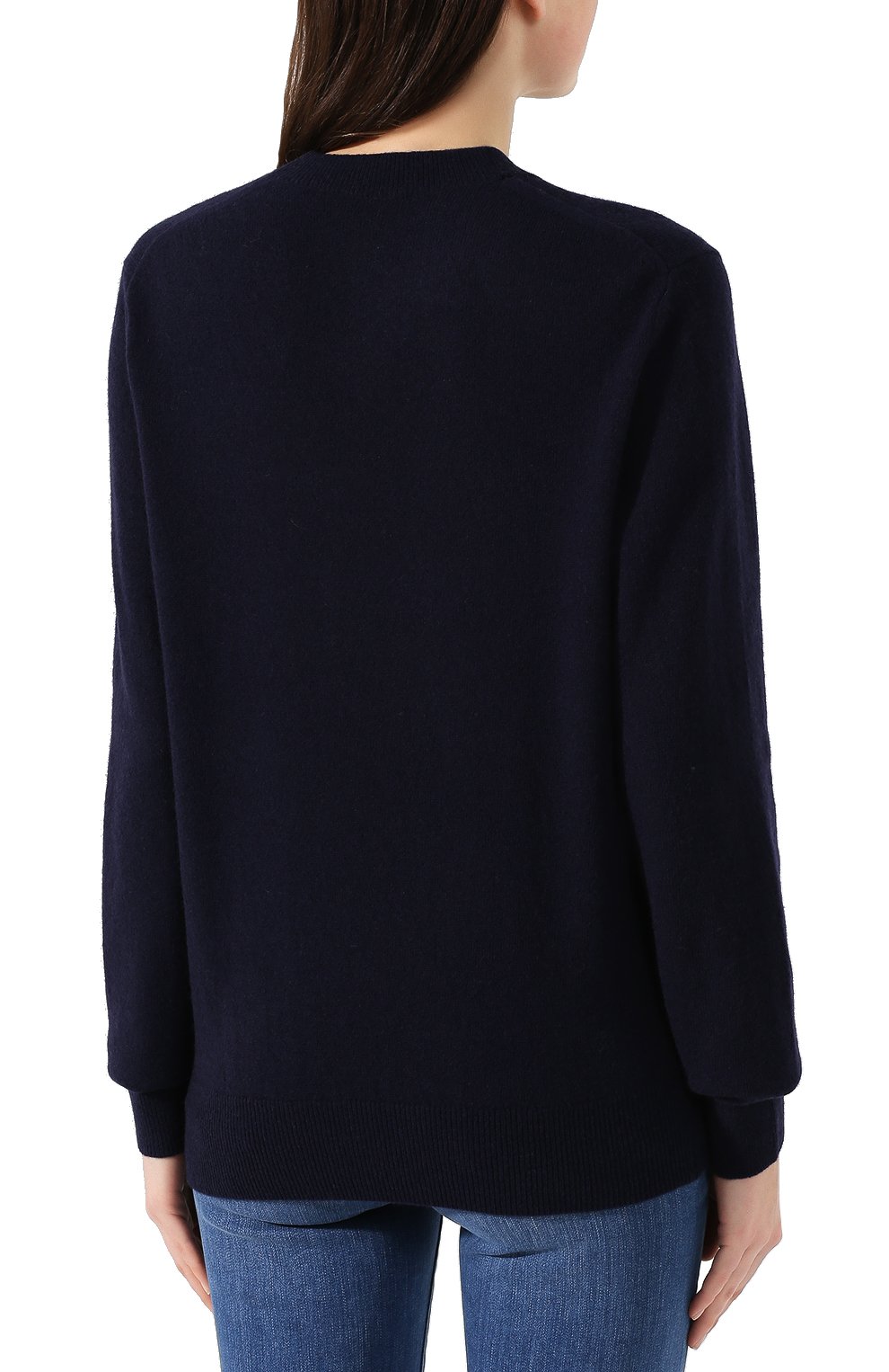 Шерстяной пуловер ACNE STUDIOS темно-синего цвета по цене 39050 руб., арт. C60016/W, фото 4 Шерстяной пуловер ACNE STUDIOS, арт. C60016/W, фото 4
