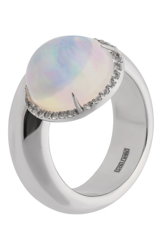 Кольцо с белым опалом и топазами Moonka OPL-925SL-RG00-OPL Серебряный  OPL-925SL-RG00-OPL Фото 3