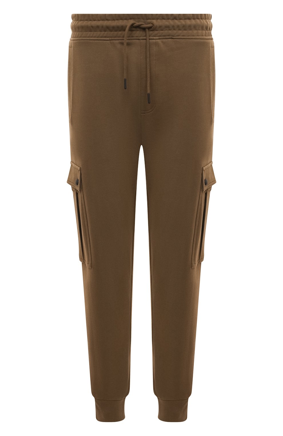 Хлопковые джоггеры BOSS коричневого цвета по цене 18600 руб., арт. 50507886, фото 1 Хлопковые джоггеры BOSS, арт. 50507886, фото 1