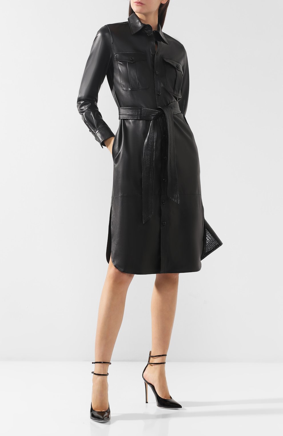Кожаное платье POLO RALPH LAUREN, арт. 211734150, фото 2