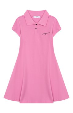 Детское хлопковое платье MSGM KIDS фуксия цвета, арт. S5MSJGDR273 | Фото 1 (Рукава: Короткие; Материал внешний: Хлопок; Девочки Кросс-КТ: Платье-одежда; Случай: Повседневный; Автоматизация ТО: Проставлено; Автоматизация состава: Проставлено; Ростовка одежда: 10 - 11 лет | 140 - 146см, 12 лет | 152 см, 6 лет | 116 см, 8 лет | 128 см, 16 лет | 164 см)
