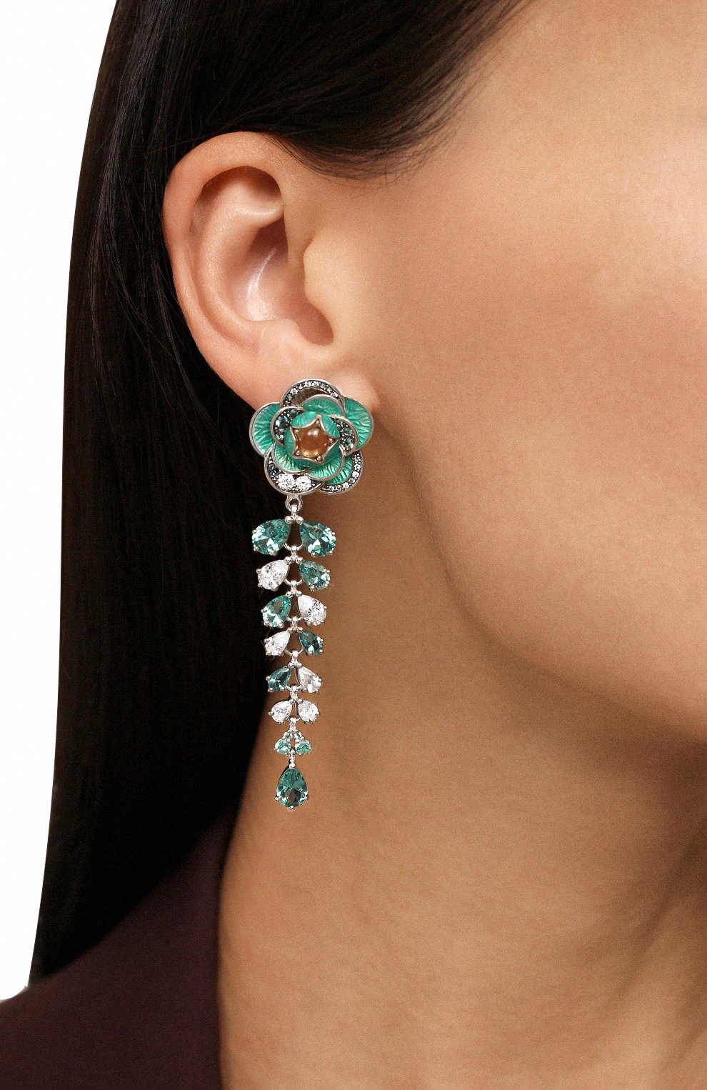 Серьги flower cascade QUEENSBEE, арт. 201377, фото 2