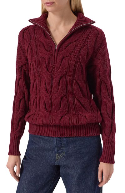 Шерстяной свитер MVST бордового цвета по цене 199500 руб., арт. M25.1MW.K012/ATENE, фото 3 Шерстяной свитер MVST, арт. M25.1MW.K012/ATENE, фото 3