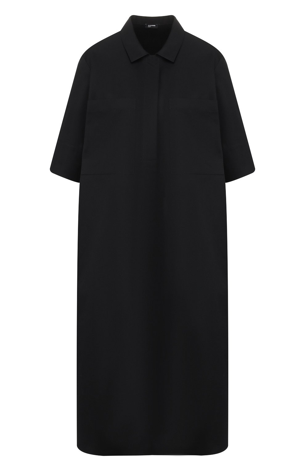 Хлопковое платье JIL SANDER NAVY темно-синего цвета по цене 34750 руб., арт. JNWM5020A/JM2434, фото 1 Хлопковое платье JIL SANDER NAVY, арт. JNWM5020A/JM2434, фото 1