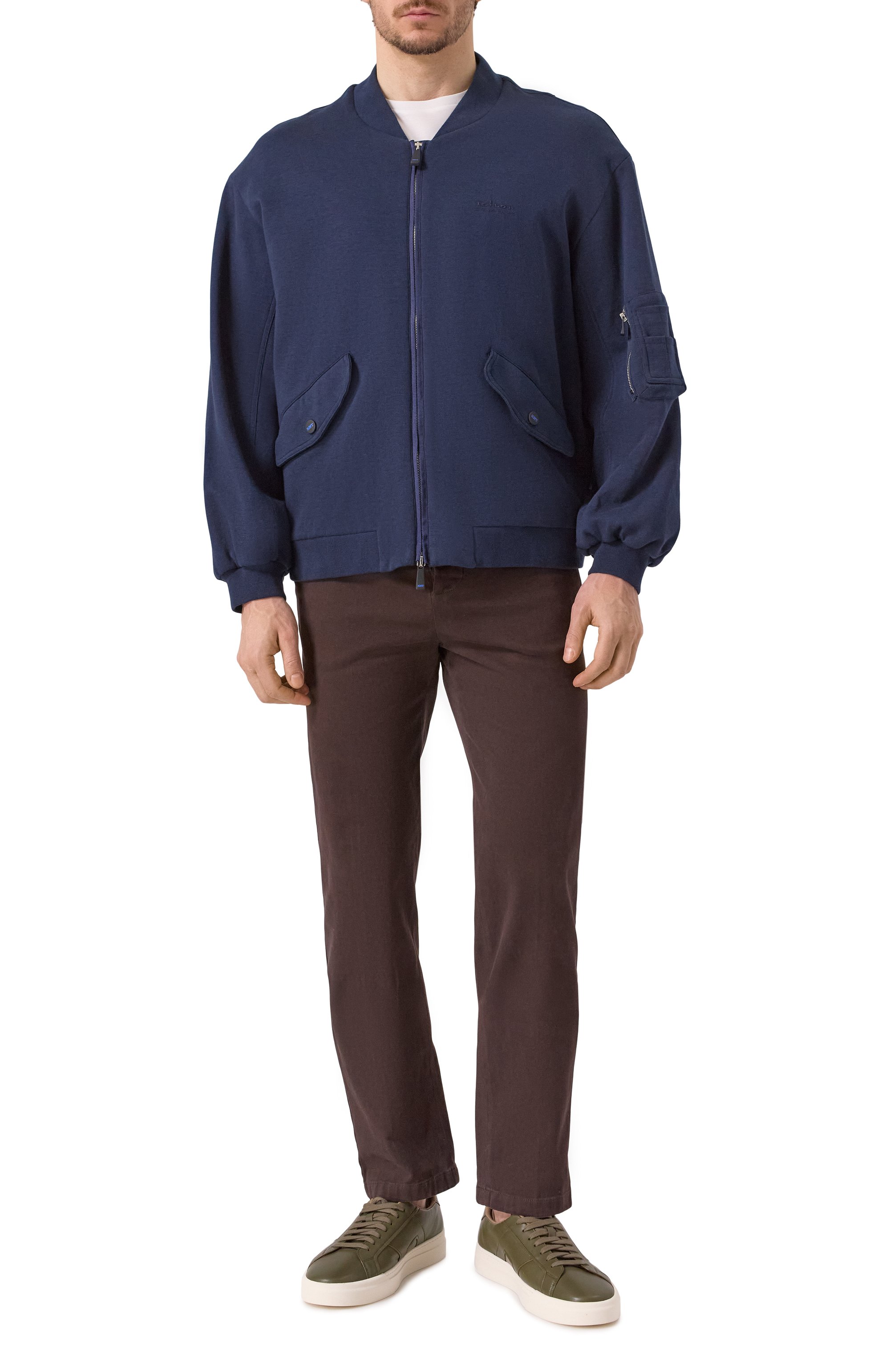 Бомбер из хлопка и шелка KITON, арт. UMM062601, фото 2