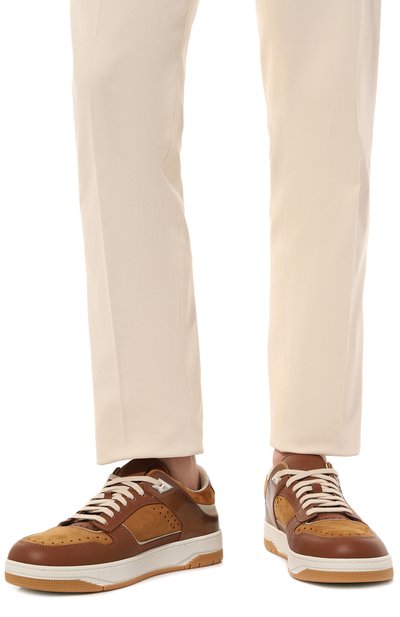 Кожаные кеды sneak-air SANTONI, арт. MBSG22000BAMGMUS, фото 3