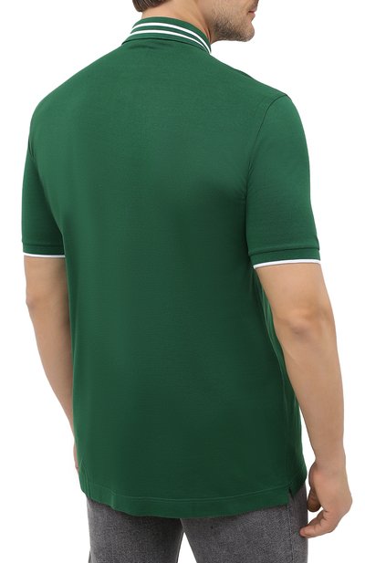 Хлопковое поло DOLCE & GABBANA зеленого цвета по цене 65300 руб., арт. G8JD2T/G70PE, фото 4 Хлопковое поло DOLCE & GABBANA, арт. G8JD2T/G70PE, фото 4