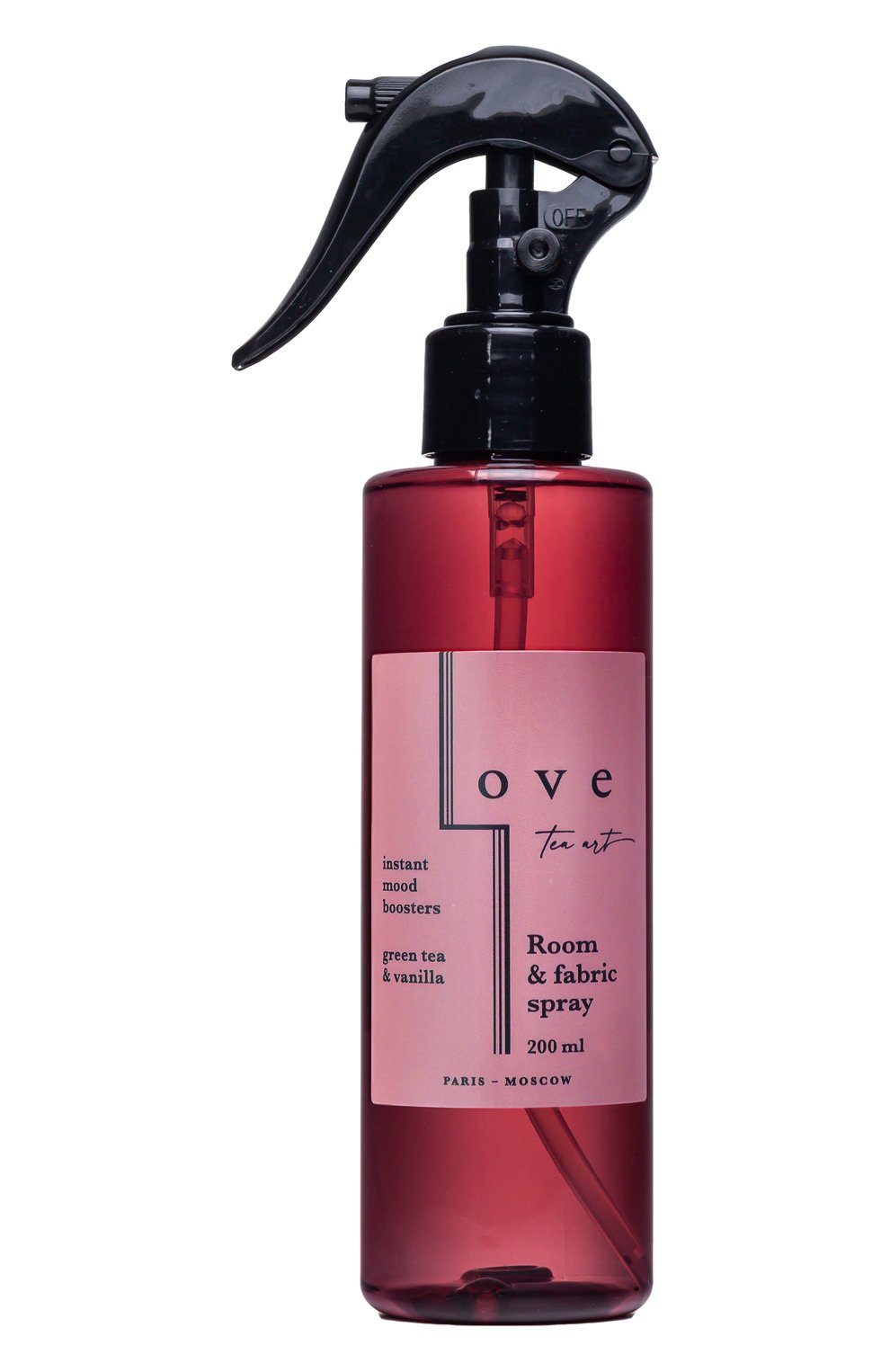Спрей для белья и дома зеленый чай и ваниль LOVE TEA ART бесцветного цвета по цене 3050 руб., арт. 4603805890423, фото 1 Спрей для белья и дома зеленый чай и ваниль LOVE TEA ART, арт. 4603805890423, фото 1
