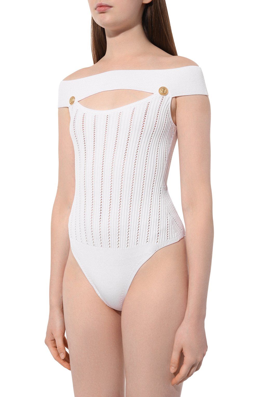 Боди из вискозы BALMAIN, арт. AF0BC010KE18, фото 3