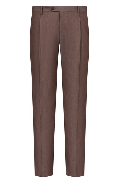 Брюки из хлопка и кашемира CORNELIANI темно-коричневого цвета по цене 57650 руб., арт. 275B03/2714103, фото 1 Брюки из хлопка и кашемира CORNELIANI, арт. 275B03/2714103, фото 1