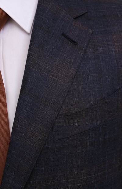 Пиджак из шерсти и шелка ZEGNA темно-синего цвета по цене 290500 руб., арт. 359015/15M220, фото 5 Пиджак из шерсти и шелка ZEGNA, арт. 359015/15M220, фото 5