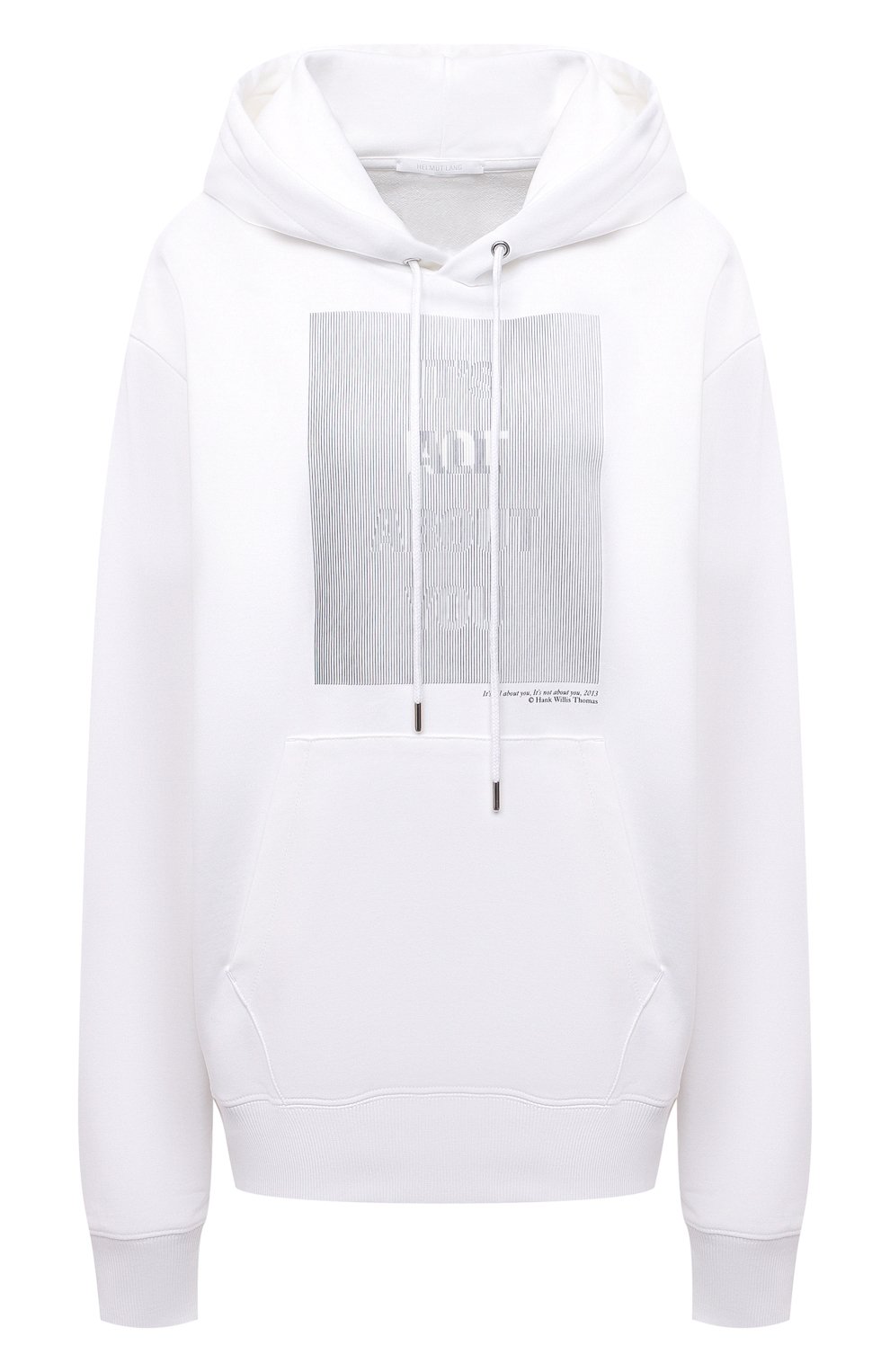Хлопковое худи HELMUT LANG белого цвета по цене 34650 руб., арт. L05HW524, фото 1 Хлопковое худи HELMUT LANG, арт. L05HW524, фото 1