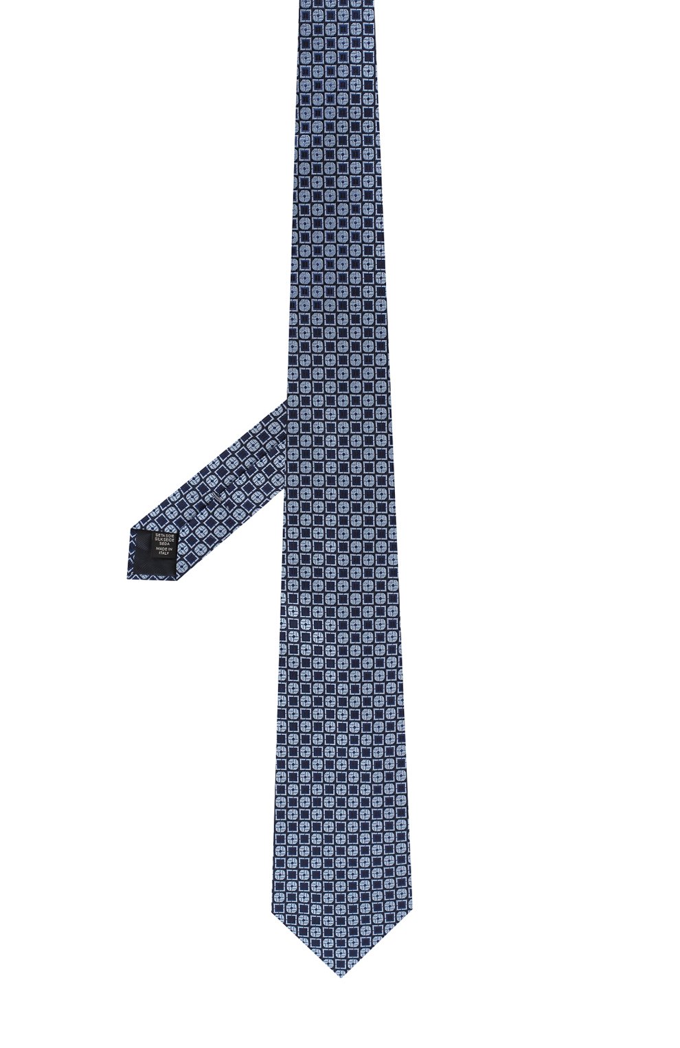 Шелковый галстук с узором ZEGNA голубого цвета по цене 22850 руб., арт. Z3E43/1XW, фото 2 Шелковый галстук с узором ZEGNA, арт. Z3E43/1XW, фото 2