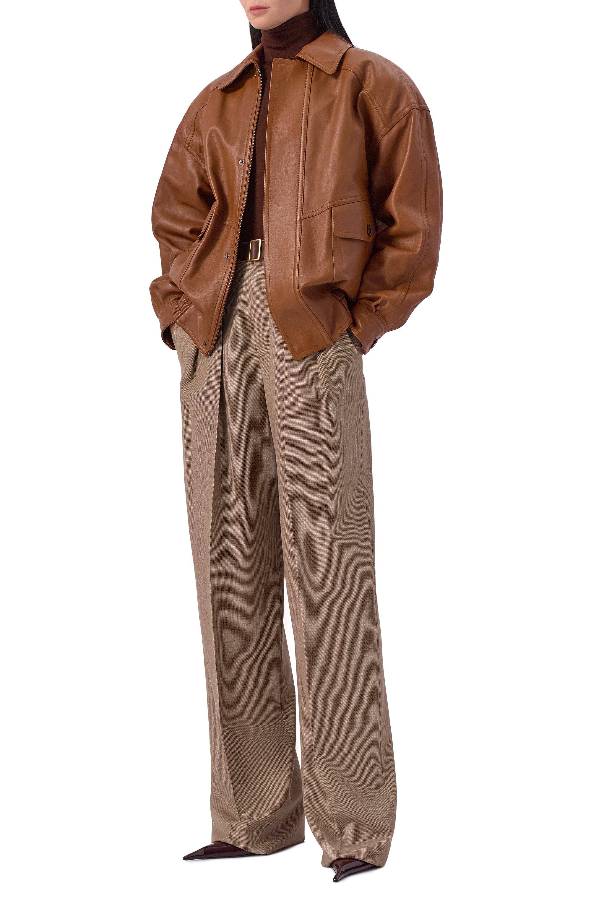 Кожаный бомбер SAINT LAURENT, арт. 842948/YCSK2, фото 2