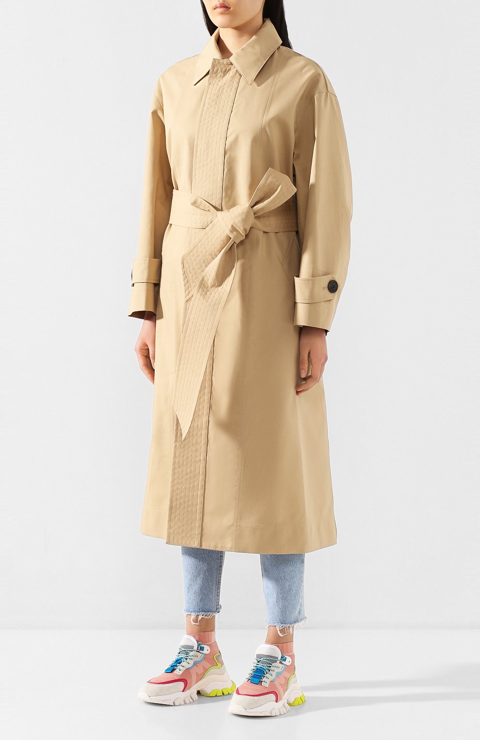 Хлопковый тренч AMI, арт. E20F0W300.236, фото 3