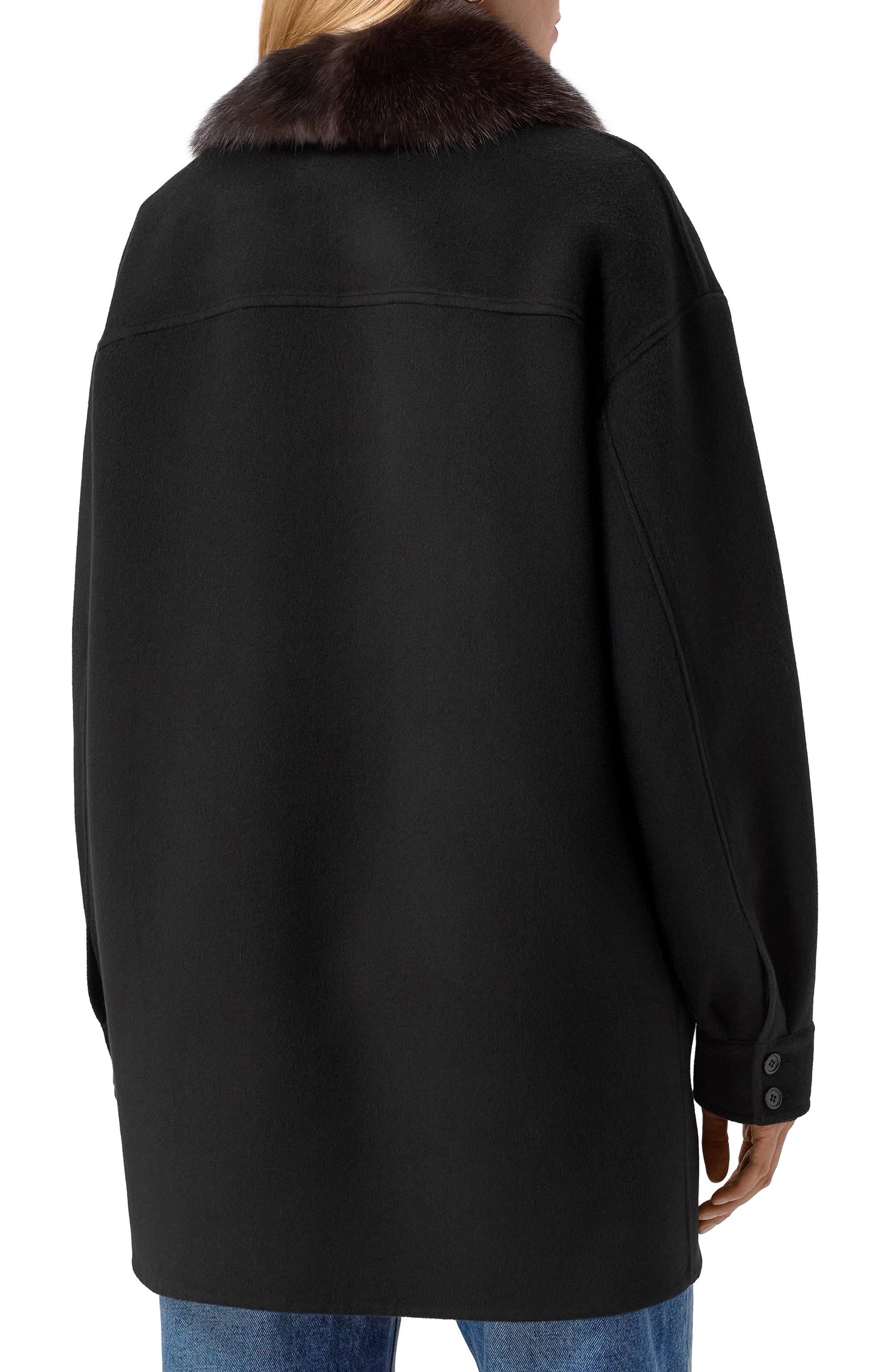 Пальто из шерсти и кашемира с отделкой из соболя MVST, арт. M25.1PW.0001, фото 4