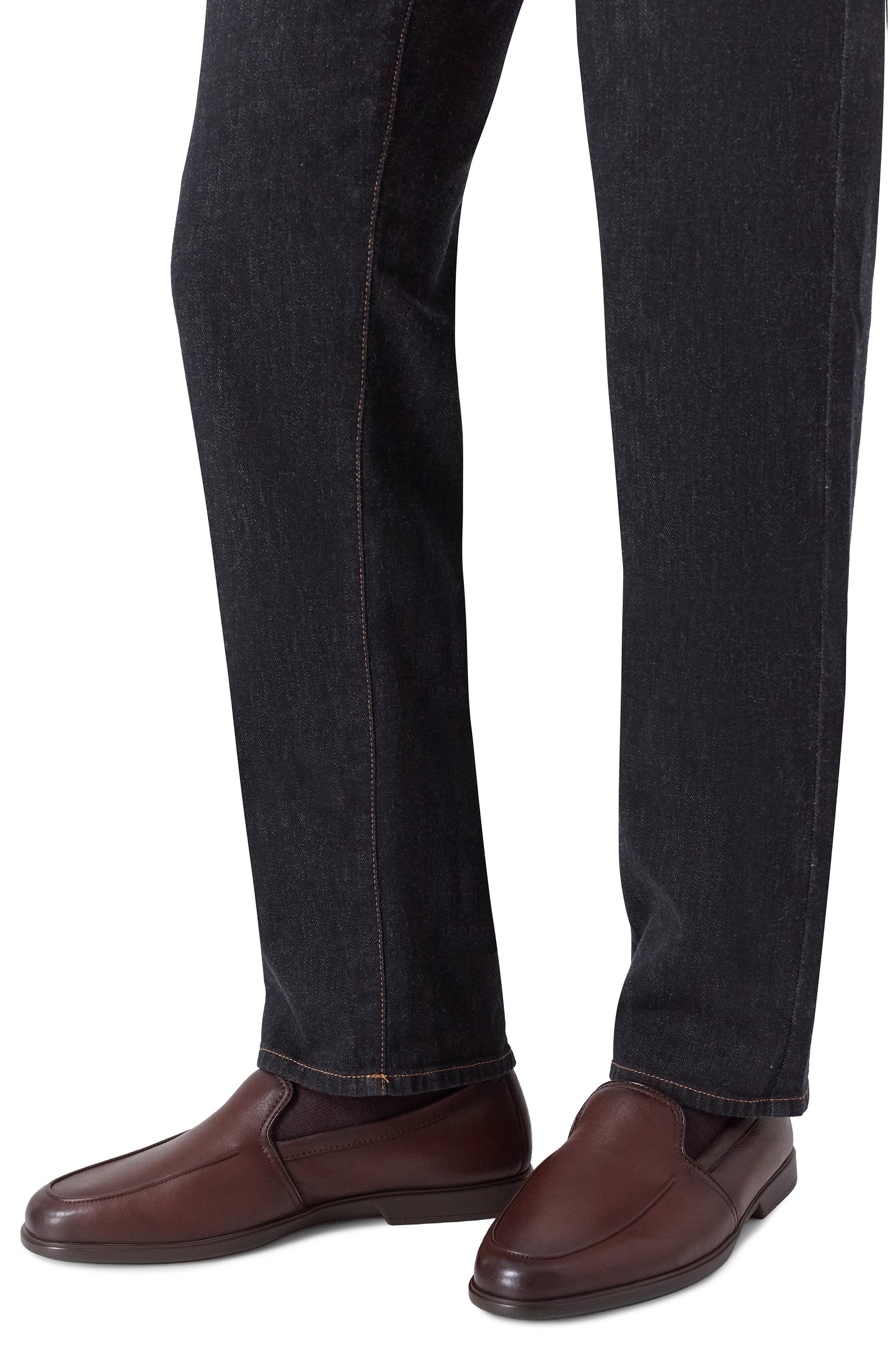 Кожаные лоферы malibu SANTONI, арт. MGAG18829DKTS0MS, фото 3