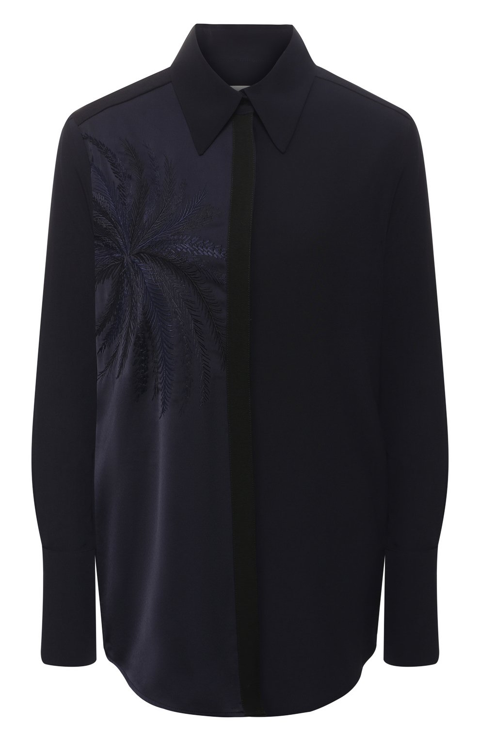 Блузка прямого кроя VICTORIA, VICTORIA BECKHAM, арт. SHVV 133 PSS19 SATIN CREPE/EMB, фото 1