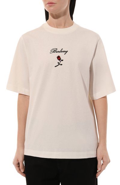 Хлопковая футболка BURBERRY, арт. 8083647, фото 3