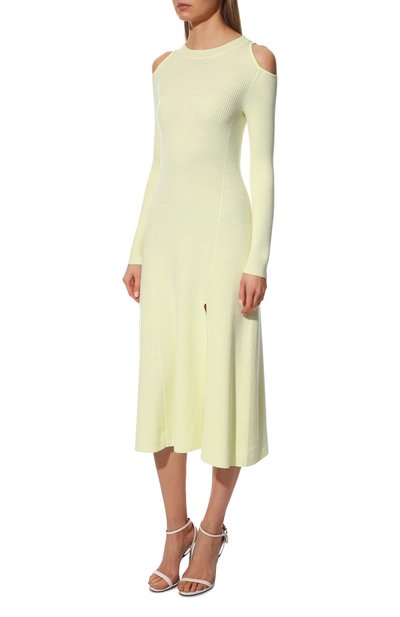 Шерстяное платье STELLA MCCARTNEY желтого цвета по цене 116500 руб., арт. 604367/S2299, фото 3 Шерстяное платье STELLA MCCARTNEY, арт. 604367/S2299, фото 3