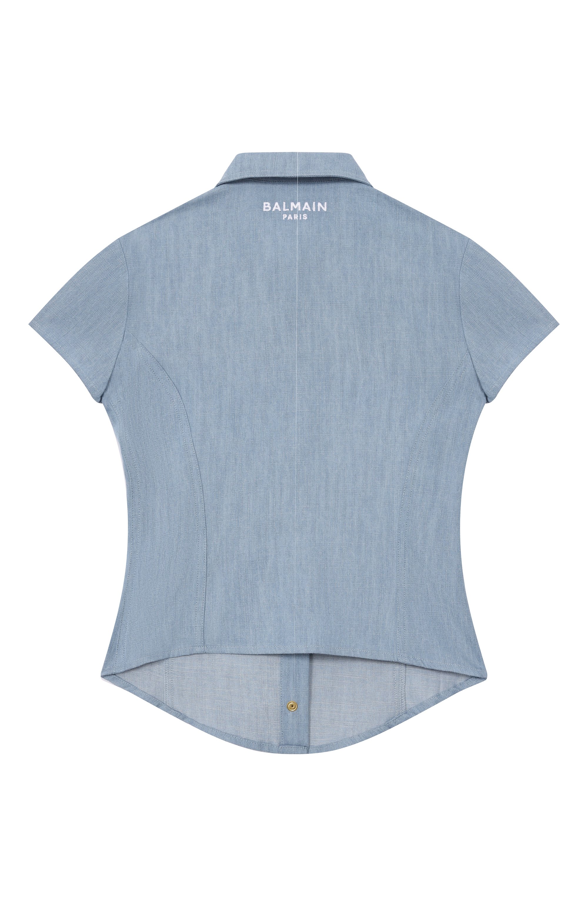 Рубашка из хлопка и лиоцелла BALMAIN, арт. BY5A71, фото 2