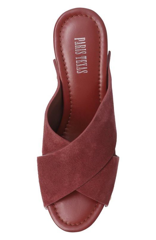 Замшевые сабо Marisol Paris Texas PX1989/XV003 Бордовый  PX1989/XV003 Фото 6