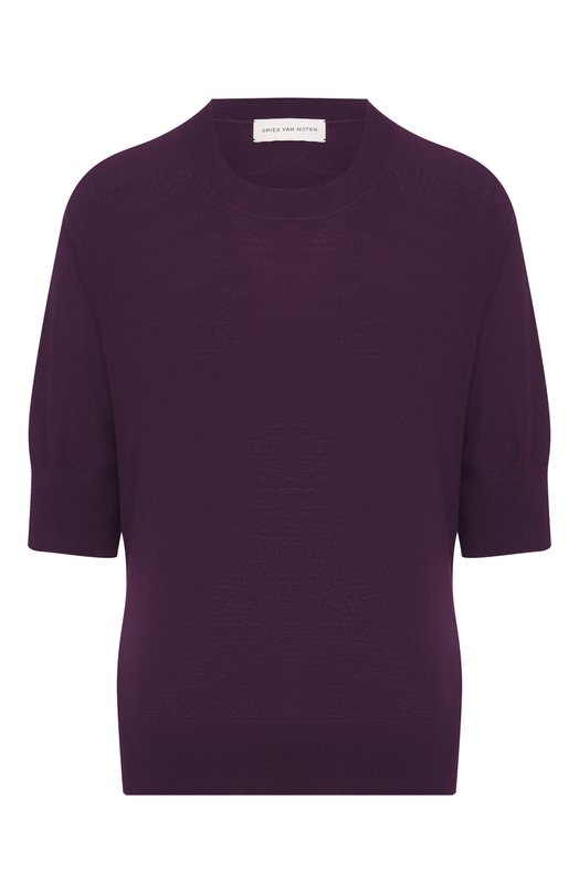 Шерстяной пуловер Dries Van Noten 131200/3700 Фиолетовый 131200/3700