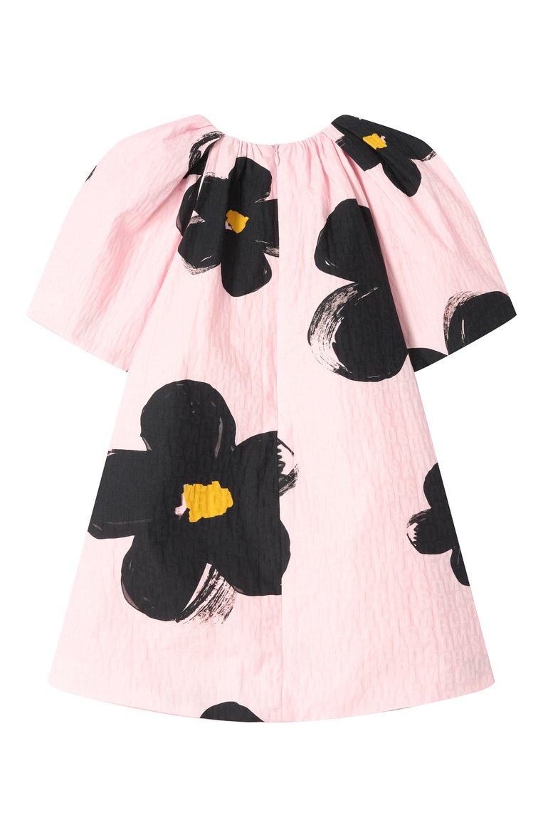 Детское хлопковое платье MARC JACOBS (THE) светло-розового цвета, арт. W60504 | Фото 2 (Материал внешний: Хлопок; Материал подклада: Хлопок; Рукава: Короткие; Девочки Кросс-КТ: Платье-одежда; Случай: Повседневный; Автоматизация состава: Проставлено; Автоматизация ТО: Проставлено; Ростовка одежда: 3 года | 98 см, 5 лет | 110 см, 4 года | 104 см, 7 лет | 122 см, 9 лет | 134 см, 12 лет | 152 см, 2 года | 92 см)