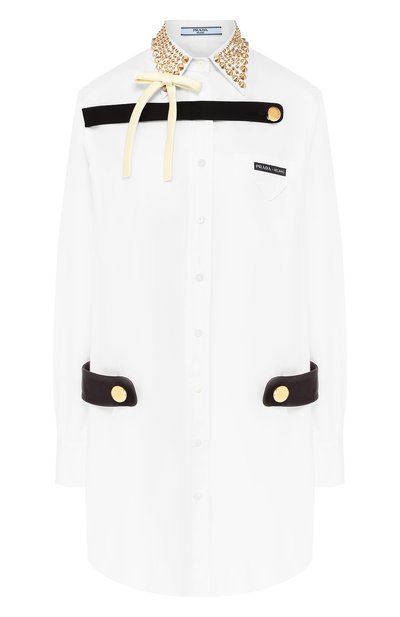 Женское хлопковое платье PRADA, арт. P38L6R-1UIB-F0YPF