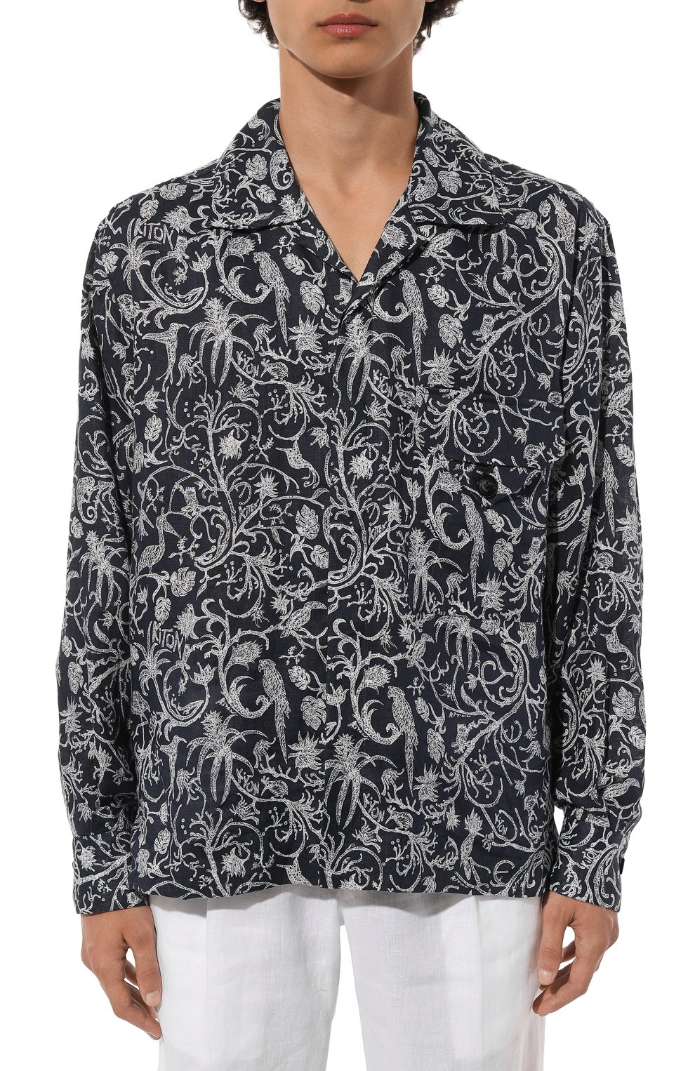 Льняная рубашка KITON, арт. UMC030H08902, фото 3